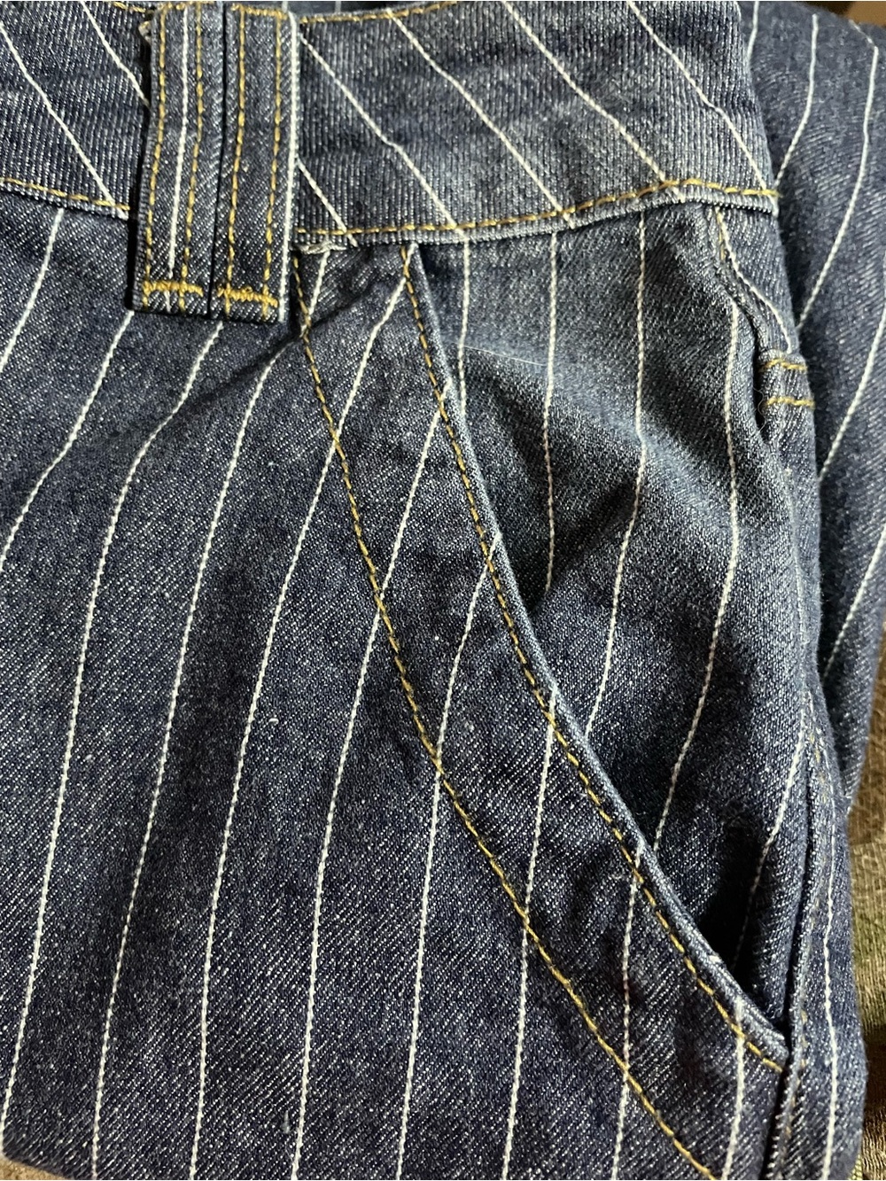 Edikted Tall Cory Striped Low Rise Baggy Jeans Size Small - Picture 9 of 9